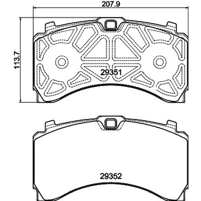 DON Rear Brake Pad Set fits Mercedes-Benz Actros MP4 / MP5 2011 on