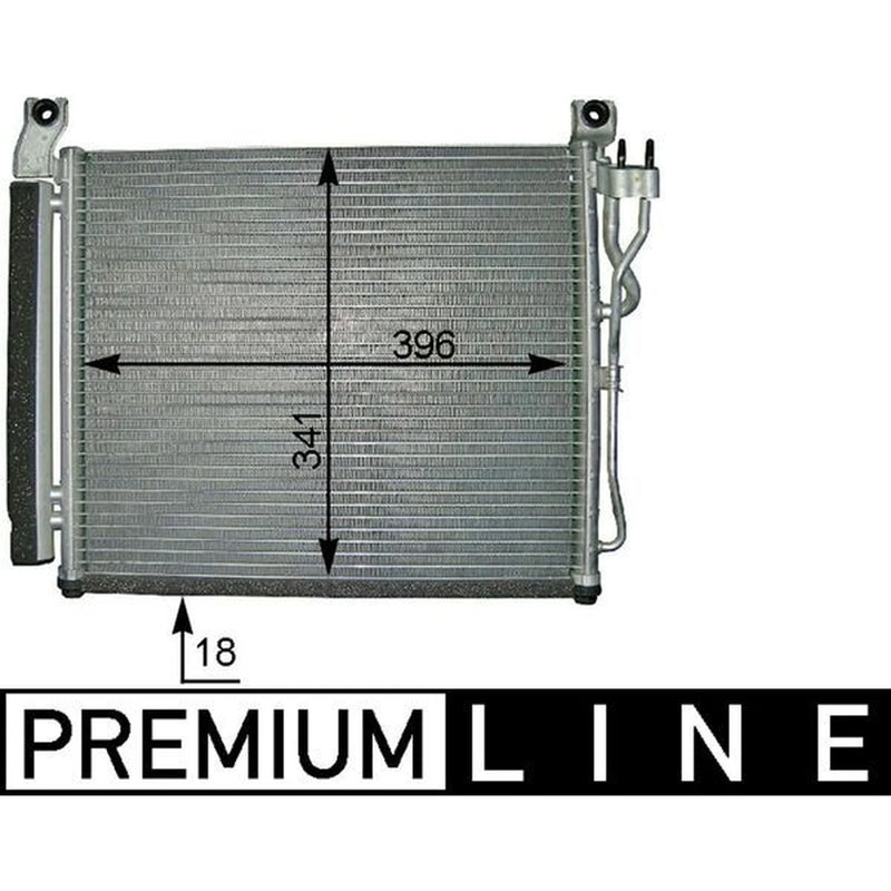 Mahle Air Conditioning Condenser fits Kia Picanto I 2004-2011 1.0 1.1