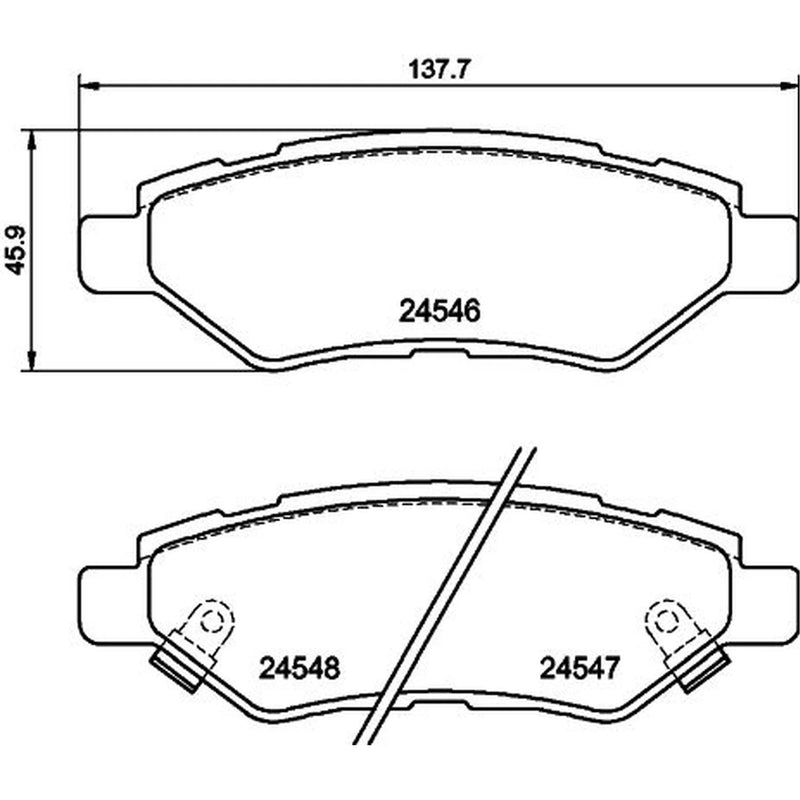 Mintex Rear Brake Pad Set fits Cadillac Cts 2008-2014 2.8 3.0 3.6 6.2