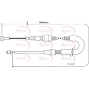 Apec Handbrake Cable Left Rear fits Seat Cordoba 2002-2009 1.2 1.4 1.9