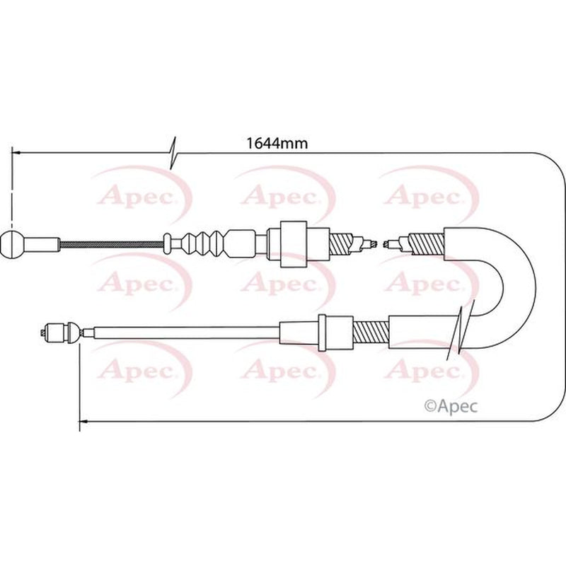 Apec Handbrake Cable Left Rear fits Seat Cordoba 2002-2009 1.2 1.4 1.9