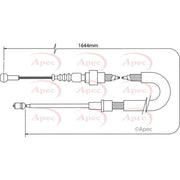 Apec Handbrake Cable Right Rear CAB1400