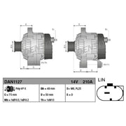 Denso Car Alternator 12V fits BMW 3 2011-2018