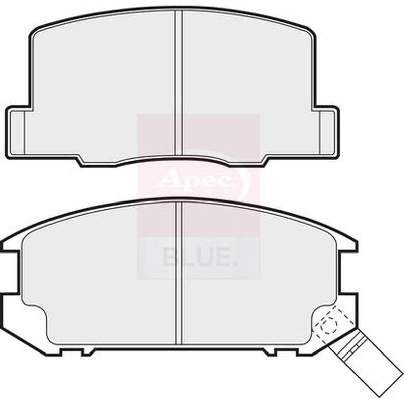 Apec Rear Brake Pad Set fits Toyota MR2 I 1984-1990 1.6