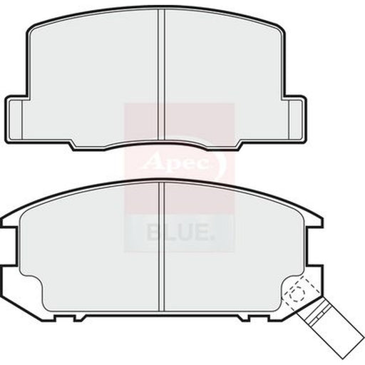 Apec Rear Brake Pad Set fits Toyota MR2 I 1984-1990 1.6
