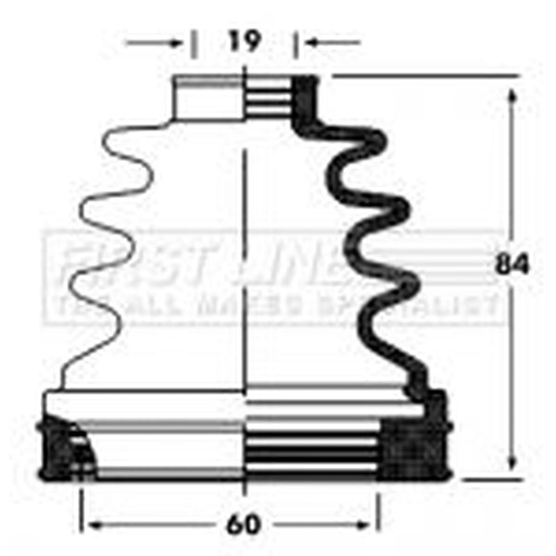 First Line Drive Shaft Bellow Kit Front Left fits Citroën C-Elysee 2014 on 1.2