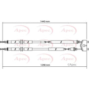 Apec Handbrake Cable Rear CAB1136