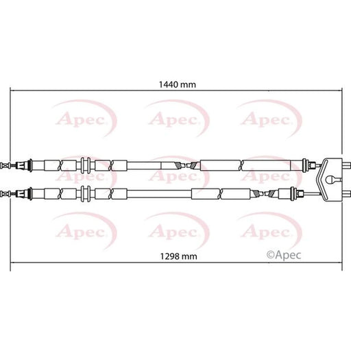 Apec Handbrake Cable Rear CAB1136