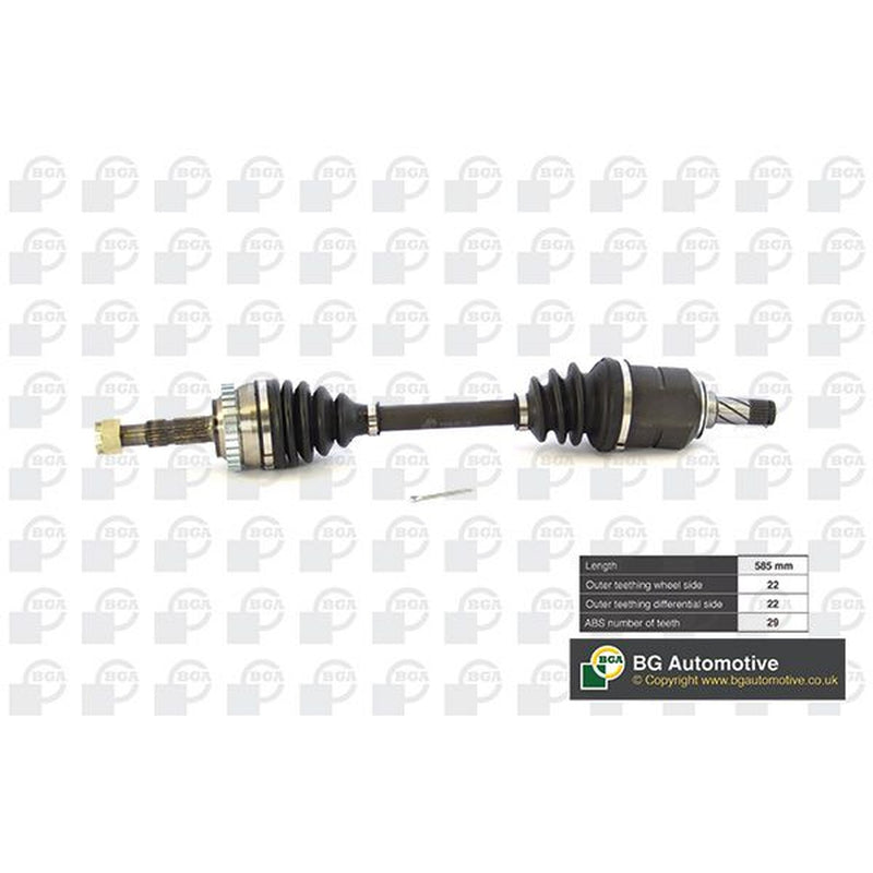 BGA CV Drive Shaft Driveshaft Front Left fits Opel Mpv 2001 on 1.6 1.7