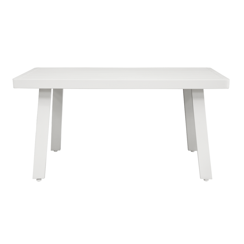 Dellonda Kyoto White 3 Piece Outdoor Garden Corner Sofa & Coffee Table Set Dellonda  - Dynamic Drive