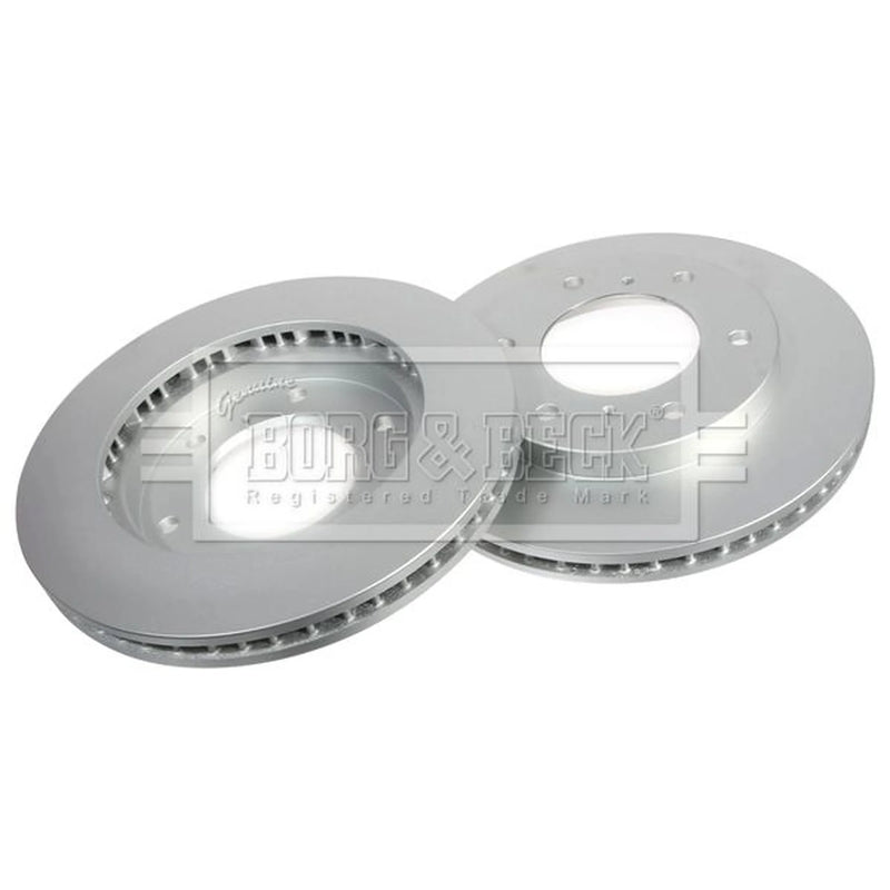 Borg & Beck Front Brake Vented Discs & Pads fits Mitsubishi Pajero 2007 on 3.2