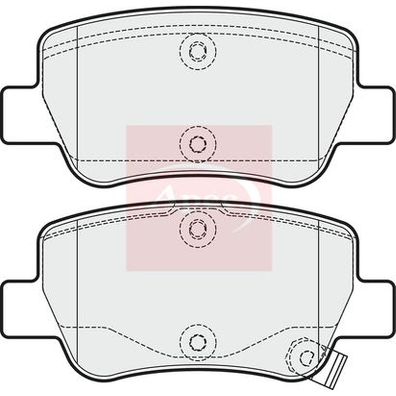 Apec Rear Brake Pad Set fits Toyota Avensis 2008-2018 1.6 1.8 2.0 2.2
