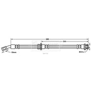Borg & Beck Brake Hydraulic Hose Line Front Left BBH7700