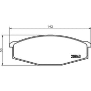 Mintex Front Brake Pad Set fits Nissan Patrol Gr 1988-1998 2.8 3.0 4.2