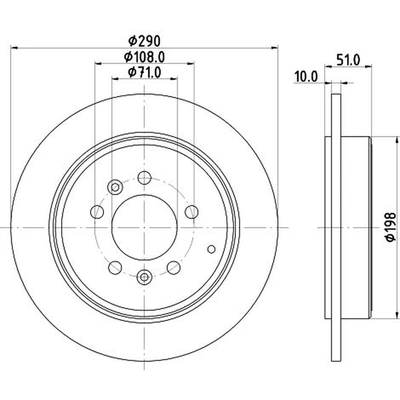 Mintex 2 x Solid Brake Discs fits Peugeot 607 2000-2011 2.0 2.2 3.0