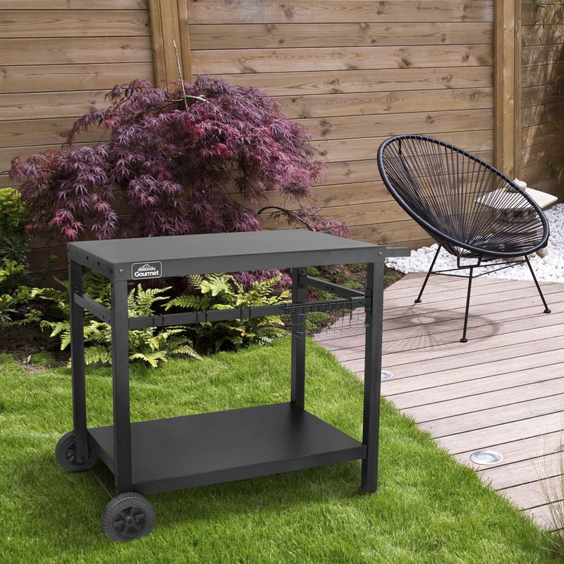 Dellonda BBQ & Plancha Trolley with Utensil Holder Dellonda  - Dynamic Drive