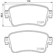 Mintex Rear Brake Pad Set fits Citroën Dispatch III 2016-2025 1.5 1.6 2.0 2.2