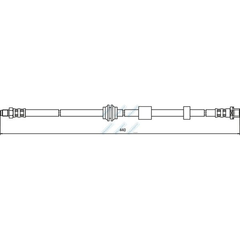 Apec Brake Hydraulic Hose Line Front fits Volvo C70 II 2006-2013 2.0 2.4