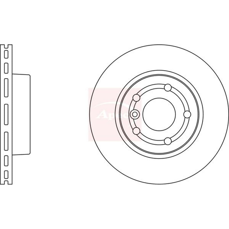 Apec 2 x Brake Discs fits Land Rover Range Rover 1994-2002 2.5 3.9 4.0 4.6
