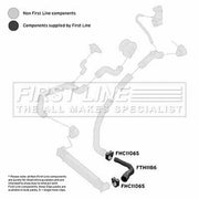 First Line Intercooler Turbo Charge Air Hose fits Ford Galaxy 2000-2006 1.9