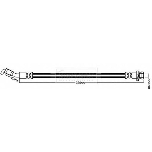 Borg & Beck Brake Hydraulic Hose Line Rear Right BBH8179