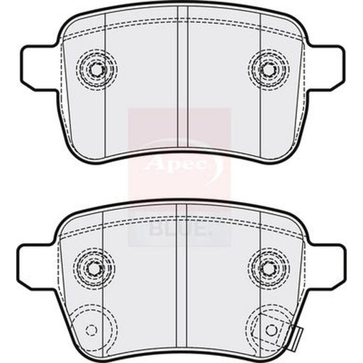 Apec Rear Brake Pad Set fits Fiat 500L 2013-2014 1.4 1.6