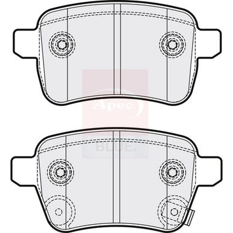 Apec Front & Rear Pads fits Fiat Tipo 2016-2020 1.4 1.6