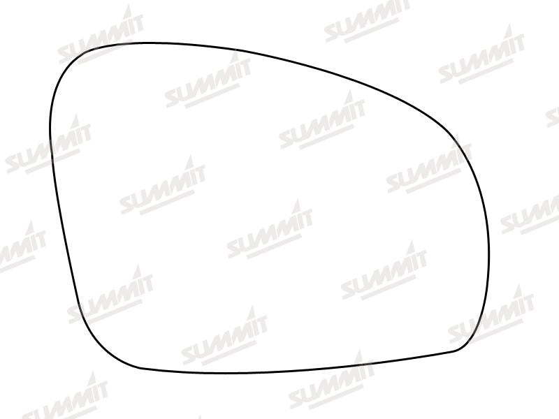 Summit Stick-On Standard Mirror Glass fits Skoda Fabia Roomster RHS Summit - Bars 4 Cars