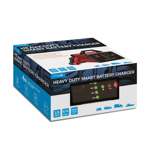 6v/12v 5 amp Automatic Electronic Intelligent Smart Fast Battery Trickle Charger Simply - Dynamic Drive