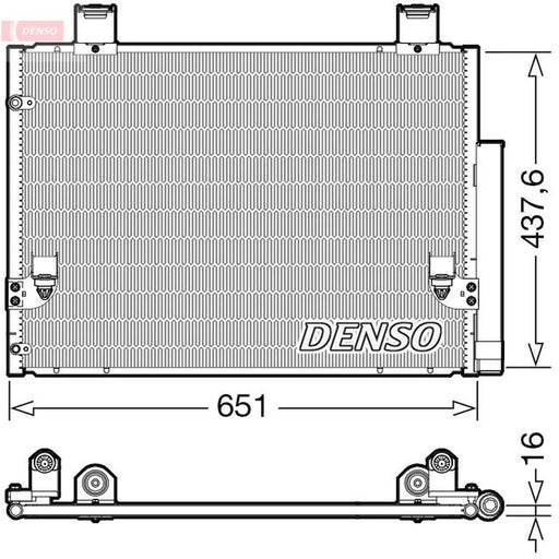 Denso Air Conditioning Condenser fits Toyota Hilux Vigo VII Pickup 2004-2015