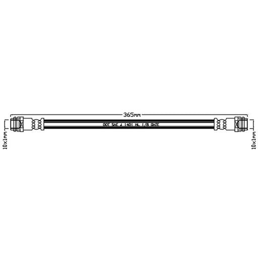 Juratek Brake Hydraulic Hose Line Rear fits Mercedes-Benz A-Class 1997-2004