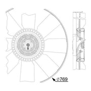 Mahle Engine Cooling Fan fits Mercedes-Benz Unimog 2002 on
