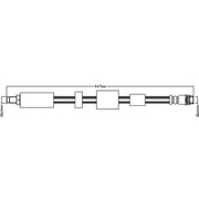Abtex Brake Hydraulic Hose Line Front fits Citroën Mpv 2008-2021 1.6