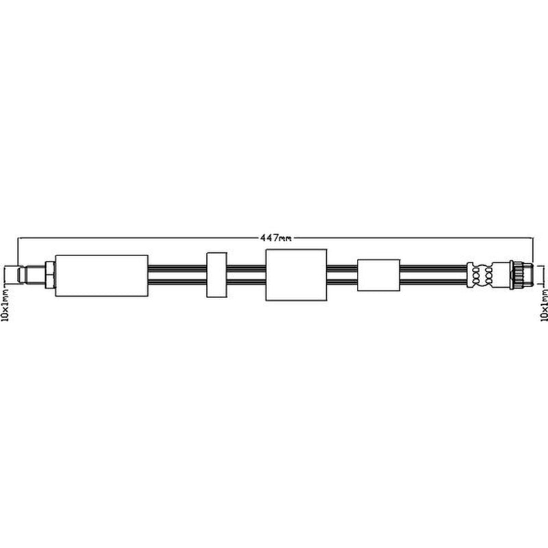 Abtex Brake Hydraulic Hose Line Front fits Citroën Mpv 2008-2021 1.6