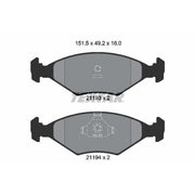 Textar Front Brake Pad Set 2119301