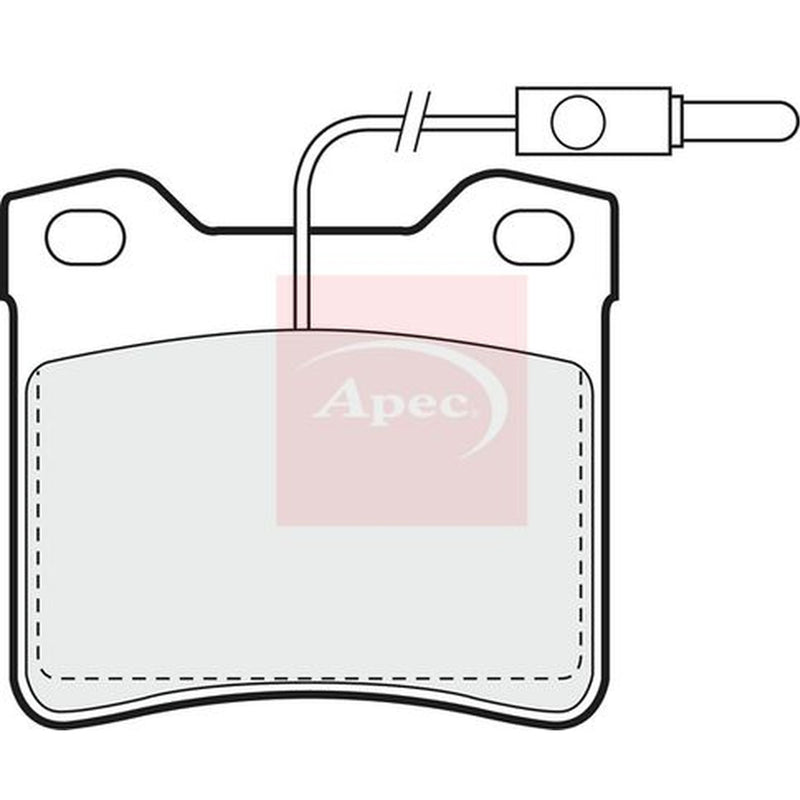 Apec Rear Brake Pad Set fits Peugeot 406 2001-2004 2.0