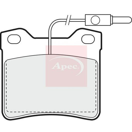 Apec Rear Brake Pad Set fits Peugeot 406 2001-2004 2.0
