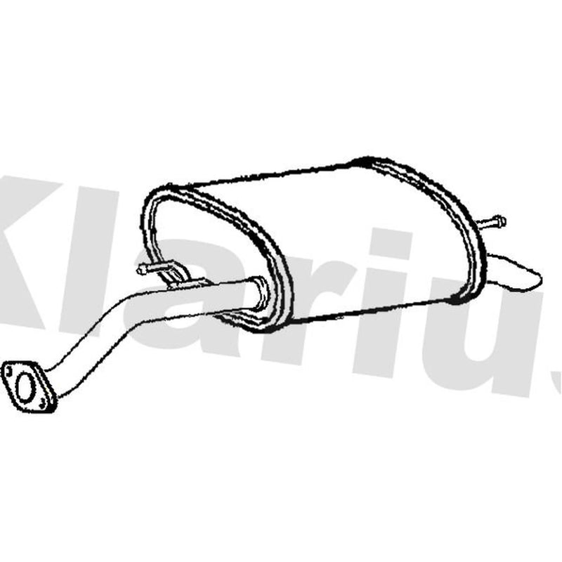 Klarius Box With Tail Pipe Rear fits Kia Cerato I 2004-2007 1.6