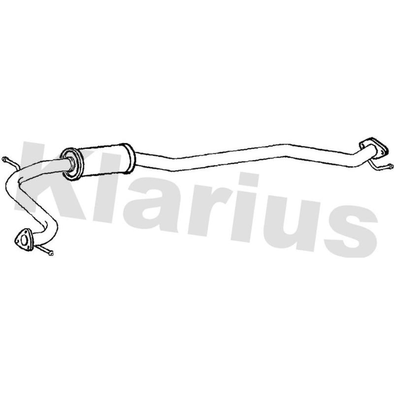 Klarius Exhaust Box With Centre Pipe Centre fits Honda Civic VIII 2005-2008 1.4