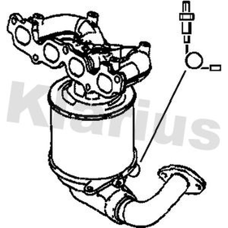 Klarius Catalyst Type Approved With Pipe fits Ford Fiesta VI 2008-2017 1.25 1.4