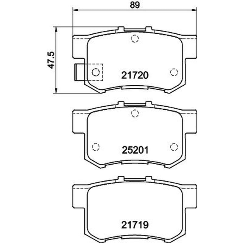 Mintex Rear Brake Pad Set fits Fiat Sedici 2006-2014 1.6 1.9 2.0