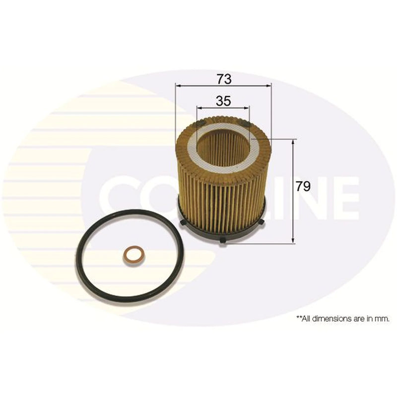 Comline Engine Oil Filter fits Alpina B3 2013-2019