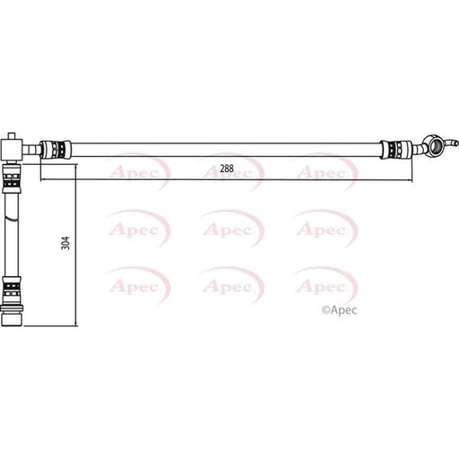 Apec Brake Hydraulic Hose Line Rear Left HOS4084