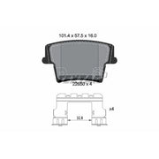 Textar Brake Pad Set 2265001