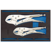 Draper Self Grip Plier Set in 1/4 Drawer EVA Insert Tray (2 Piece) 63191 Draper - Dynamic Drive