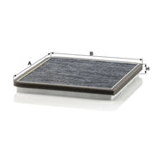 MANN-FILTER Cabin Air Filter (Pollen Filter) behind the glo fits Chevrolet Spark