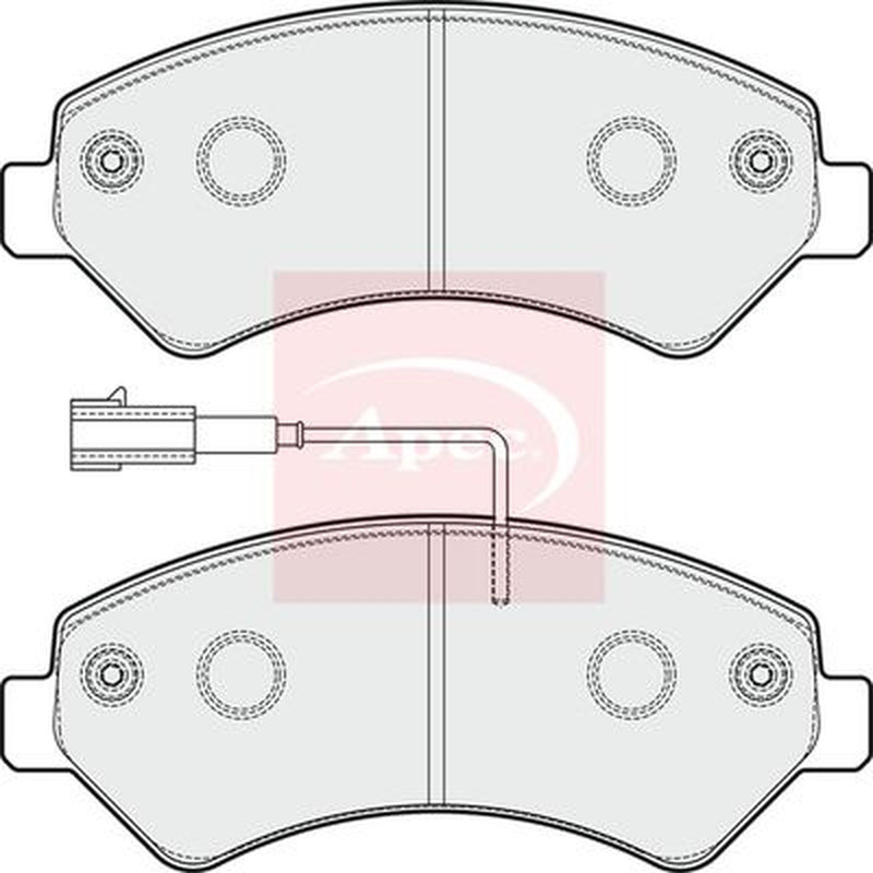Apec Front Brake Pad Set fits Citroën Relay III 2011 on 2.2