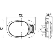 Hella Interior Lamp MG12 2JA fits John Deere Series 5 2009 on