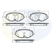 Comline Front & Rear Pads fits VW Golf VIII 2019 on 1.5