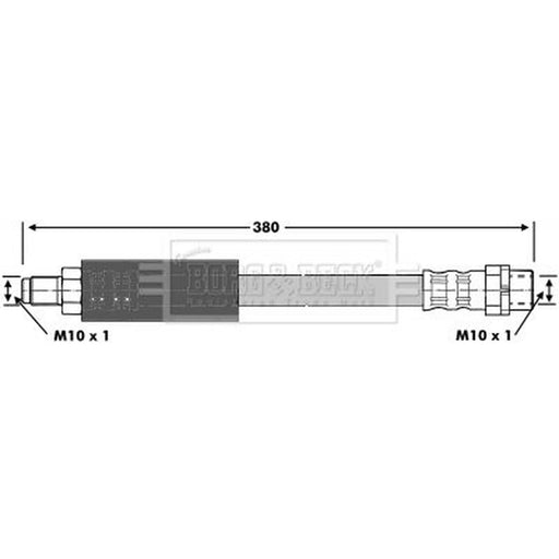 Borg & Beck Brake Hydraulic Hose Line Front BBH6927